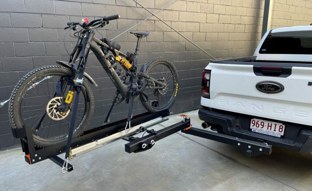 Towbar mounted Swing Away unit for use with ebike Carrier