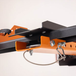 Extreme closeup of Rack N Roll Trike Hitch Carrier Rack components